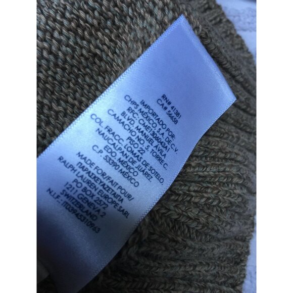 CHAPS Mens Mock Neck Pullover Sweater with Elbow Patches Medium Gray Ribbed Trim - Picture 7 of 9